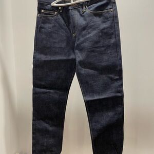Women's Dark Blue raw denim A.P.C. Straight Fit Jeans - Never worn